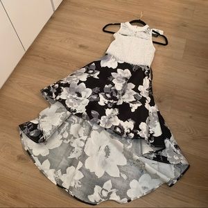 Xtraordinary Girls White, Black and Silver Dress